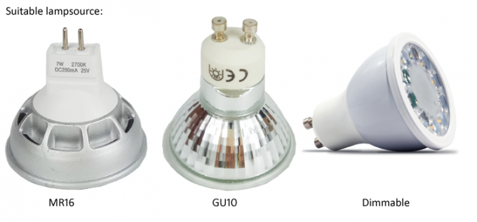 MR16/GU10 LED 통 홀더, 알루미늄 합금 통 적당한 홀더