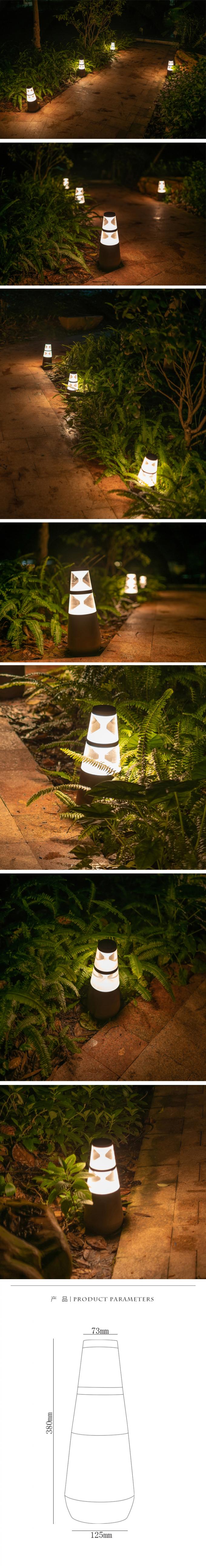 알루미늄 주거 정원 LED 잔디밭 램프 발견되는 옥외 점화 유형